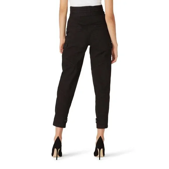RtA Dallas Black Denim Side Zip V-Waist High Rise Jeans Women's Size X-Small XS